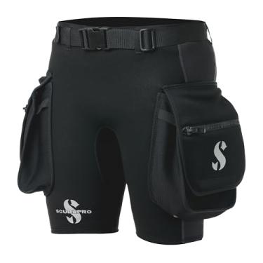 Imagem de SCUBAPRO Bermuda masculina Hybrid Cargo de mergulho, 1 mm, neoprene X-Foam, com bolsos grandes e cinto ajustável, 3GG