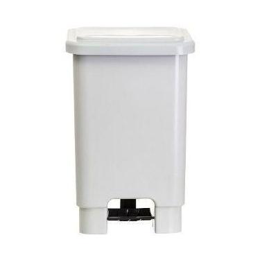 Imagem de Lixeira Com Pedal 100 Litros Branca Com Armação Para O Lixo - Larplást