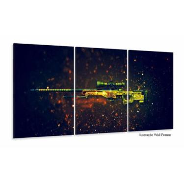 Imagem de Quadro Decorativo Csgo Awp Dragon Lore - Tela Em Tecido 120x60 - Wall 
