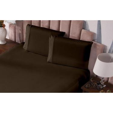 Imagem de Fronha Prática Malha Gel Lisa com Vira 2 Peças Tabaco - Ametista Decor