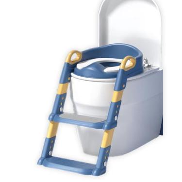 Imagem de Troninho Redutor Assento Vaso Sanitário Infantil Com Escada - VHS, Azu