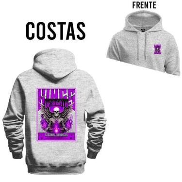 Imagem de Moletom Higs Canguru Estampado Agasalho Aconchegante - Nexstar, Cinza,