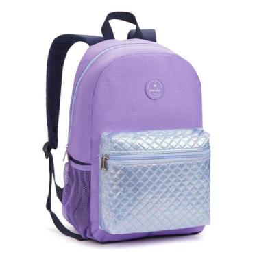 Imagem de Mochila De Costas 17" Holográfica Juvenil Escolar Passeio - Seanite, L