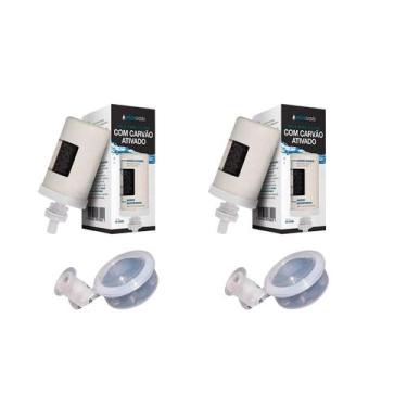 Imagem de 2 Vela P/ Filtro De Barro Com Carvão Ativado+2 Boia Dosadora - Oasis