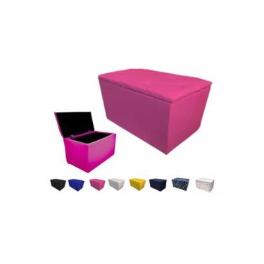 Imagem de Puff Bau Organizador E Decorativo 58x36x43 Ideal para Guardar Brinqued