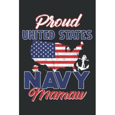 Imagem de Proud Navy Mamaw Us Flag Family S Army Military: Lined For Memo Diary Journal, Memo Diary Subject Notebooks Planner for Travelers, Students, Office - 6" x 9", 100 Pages