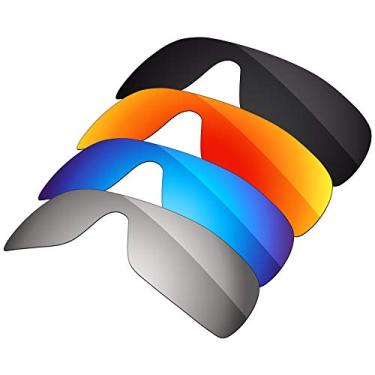 Imagem de Firtox 4 peças de lentes polarizadas de substituição compatíveis com óculos de sol Oakley Batwolf OO9101 – Pacote combo