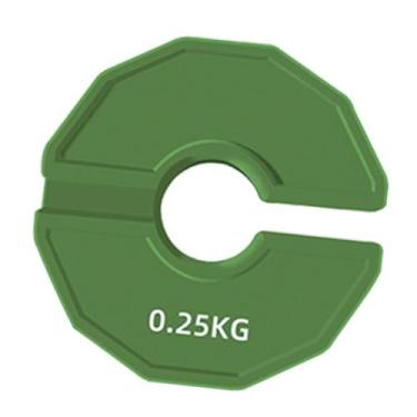 Imagem de menolana Placa de peso fracionário de borracha Altere a placa de peso 0,25/0,5/0,75/1 kg pesos de halteres para o treino em casa e academia iniciantes, Verde, 0.25kg
