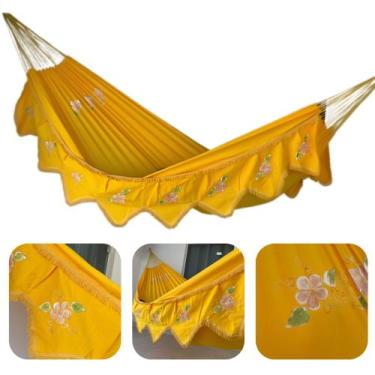 Imagem de Rede De Descanso Dormir Casal Grande Reforçada Sol a Sol Com Varandas 