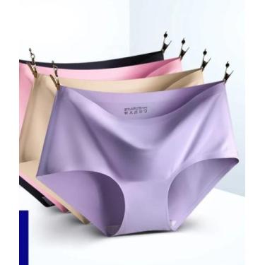 Imagem de 3 Calcinha 5D Boxer Super Confortável Poliamida S/ Costura - Baby, Cor