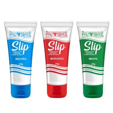 Imagem de Slip Lubrificante Corporal a Base d'água Sabores 20g Pau Brasil, Menta