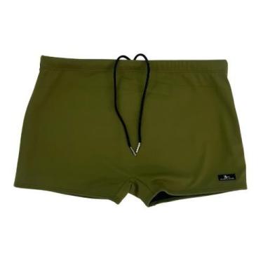 Imagem de Sunga adulto boxer verde militar - Bim Beachwear, XG