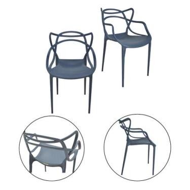 Imagem de Kit 2 Cadeiras Allegra p/ Varanda Escritório Lazer Comércio - Simple D