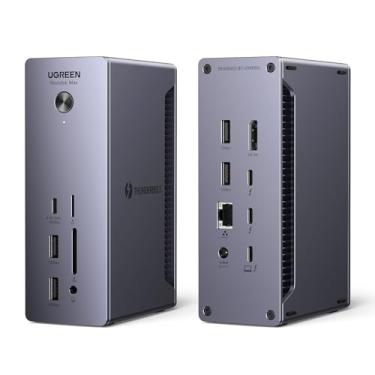 Imagem de UGREEN Revodok Max 213 Thunderbolt 4 Dock, estação de acoplamento 13 em 1 de 40 Gbps com tela dupla 4K @ 60 Hz ou única 8K, carregamento de 90 W para laptop, 2,5 GbE, SD/TF 4.0 para laptops