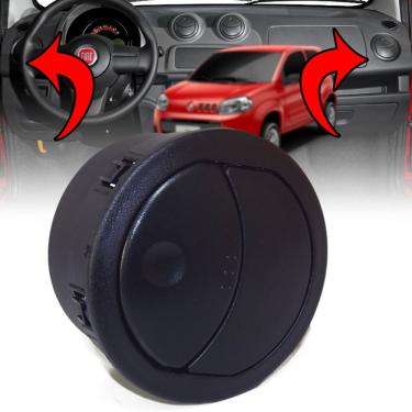 Imagem de Difusor De Ar Lateral Preto Novo Vivace Attractive Sporting Economy Way Nova Auto Quali Fiorino /uno