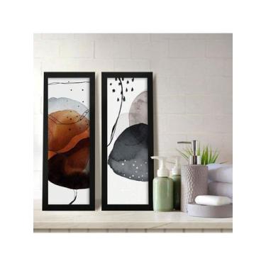 Imagem de Kit 2 Quadros Decorativos Banheiro Lavabo Flores Luxuosas - NoBrand, P