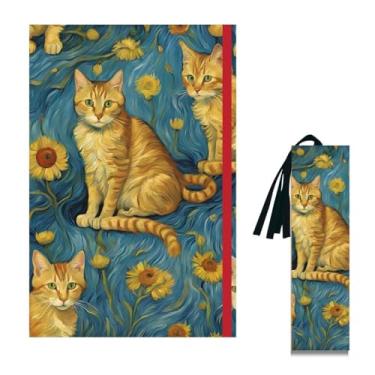 Imagem de Caderno Gatos Van Gogh 04 – Capa Flexível A5 (50 Folhas) + Marcador de Página