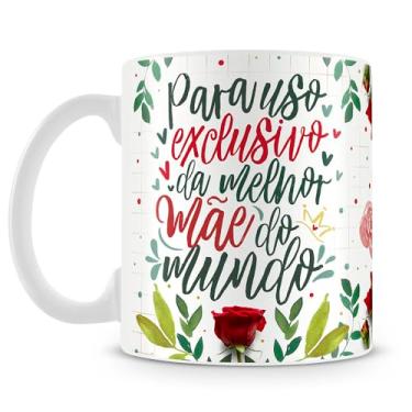 Imagem de Caneca Uso Exclusivo da Melhor Mãe Florido (Com Foto)