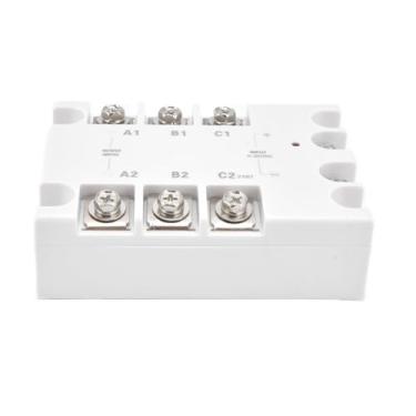 Imagem de Relé de Estado Sólido Aprimorado, relé de Estado Sólido CA Trifásico Aprimorado para Controle de Temperatura de Motores, Isolamento Fotoelétrico, Cobre, Relés de Estado Sólido