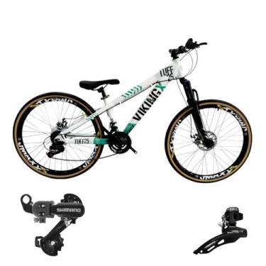 Imagem de Bicicleta Aro 26 Vikingx Aluminio Tuff 25 Mtb 24v Cambio Shimano Diant