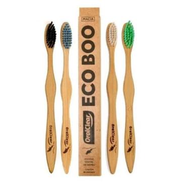 Imagem de Escova De Dentes De Bambu Atacado 100 Un Única Nacional - Oralclear