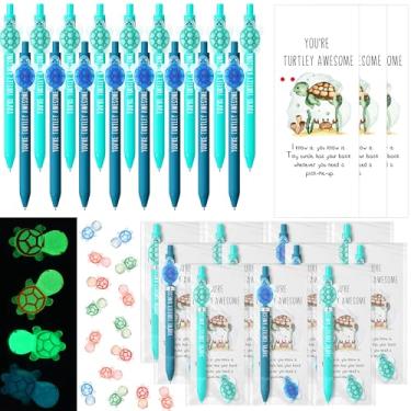 Imagem de Sayglossy Conjunto de 24 canetas inspiradoras para graduação "You're Turtley", presentes incríveis, trabalhador social, trabalhador, minicórtera, abraço, figura, cartão, marcador, agradecimento