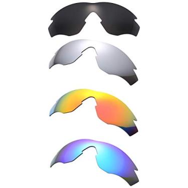 Imagem de NicelyFit Pacote com 4 pares de lentes polarizadas de reposição para óculos de sol Oakley M2 armações de vidro
