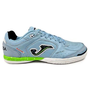 Imagem de Chuteira Futsal Joma Top Flex Azul Claro Conforto Indoor, 41, Únissex,