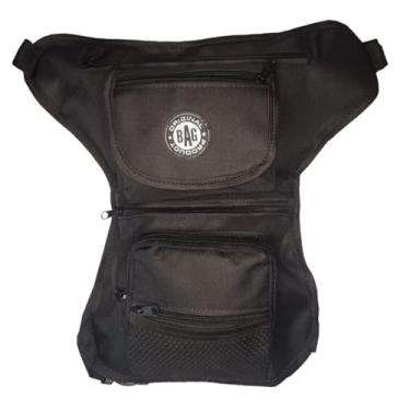 Imagem de Pochete de Perna Cartucheira Motoboy Camping Trilha Esportiva Multiuso Masculino Feninino - Preto
