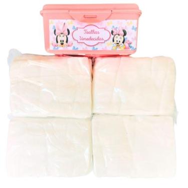 Imagem de Kit Com 200 Lenços Umedecidos + Maletinha Porta Lenços