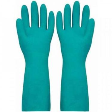 Imagem de Luva Malha Emborrachada Verde Nitrilica Fl. 9  G  Carbografite