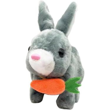 Imagem de Brinquedo de coelho saltitante, dançante. Bonito Coelhinho da Páscoa C