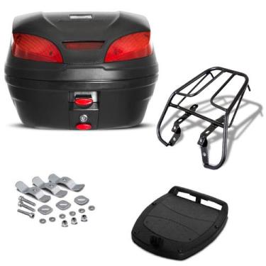 Imagem de Bau 30 Litros Pro Tork Smartbox 3 + Bagageiro Titan 95/99, PRETO, Únic