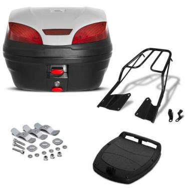 Imagem de Baú 30 Litros Pro Tork Smartbox 3 + Bagageiro Titan 160 2016 Ex, PRATA