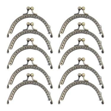 Imagem de Risbay Arco Sape Fecho de Moedas 3,23"/8,2 cm Bolsa Vintage de Ferro Retro Esculpida Fecho de Beijo Estilo Retrô Moldura de Arco 10 Peças para Bolsas de Moedas Faça Você Mesmo, Artesanato de Costura