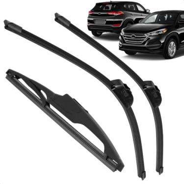Imagem de Kit Completo 3 Palhetas Limpador Parabrisa Silicone Tucson 2017 a 2025