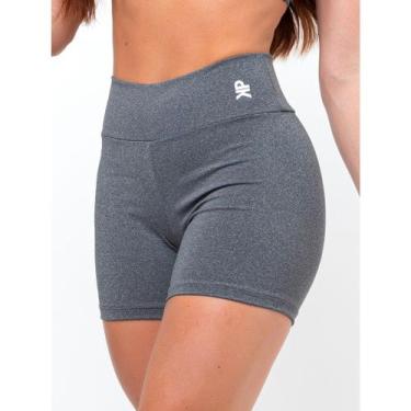 Imagem de Short Fitness Cintura Alta Sem Transparência Academia Básico Feminino 