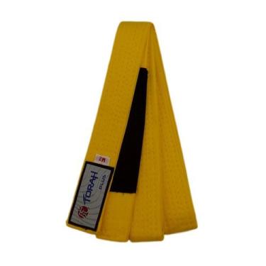 Imagem de Faixa De Kimono infantil Amarela COM PONTA PRETA Torah, Amarelo, M1