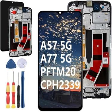 Imagem de Yuxyiony Nova tela de substituição para Oppo A77 A57 5G PFTM20 CPH2339 tela de reparo de tela LCD e acessórios de ferramentas de substituição.