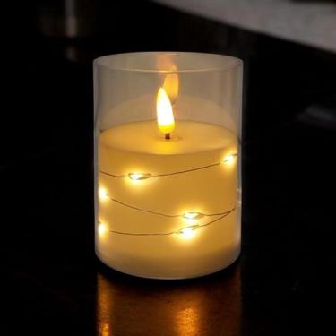 Imagem de Vela Led Fio de Fada Luminária Mesa Lâmpada Decorativa 10cm - Tokyo De