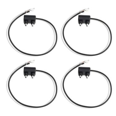 Imagem de Micro Traders 4 peças de luz de reboque 2 fios chicote de trança 25 cm 20AWG para trailer trailer caminhão trator