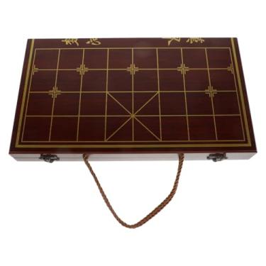 Imagem de Totority Portable Chess Set Wooden Chinese Chess Set Vintage Design Chessboard Kit Travel Chessboard Chess Game for Adults