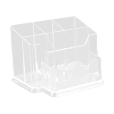 Imagem de AFXGUSD Porta-cartões de Visita de Mesa, Porta-cartões de Acrílico, Porta-cartões de Visita para Centros de Recepção, Exposições, Reuniões, 5 Ranhura 14x10x9cm