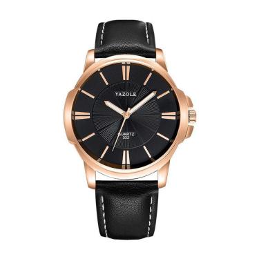 Imagem de Relógio Masculino Preto Yazole 332 Bronze+ Caixa