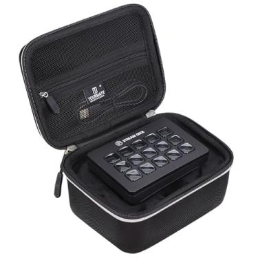 Imagem de Tourmate Capa rígida de armazenamento para Elgato Stream Deck Mini – Caixa de viagem com uma estrutura especial projetada especificamente para abrir moldes (caixa para venda) (zíper preto e refletivo)