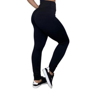 Imagem de Calça Legging Lisa Flanelada Cintura Alta Leg Forrada - Remanescentes,