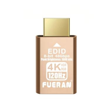 Imagem de Plugue fictício HDMI 2.1 4K 120Hz – Emulador de tela virtual de alta resolução para PC, fones de ouvido VR e mineração de criptomoeda EDID adaptador de exibição fantasma sem cabeça (2.1-4K/120Hz-HDR