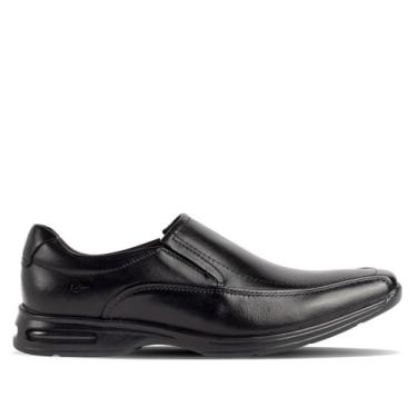 Imagem de Sapato Masculino Democrata de Couro Preto Smart Comfort Preto, Preto, 
