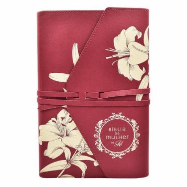 Imagem de Livro - Bíblia da Mulher de Fé, NVI, Couro Soft, Lírios do Campo