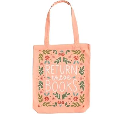 Imagem de Pippi Post Sacola para livros, linda bolsa de lona de algodão para mulheres, bolsa pequena para livros, presentes para amantes de livros, sacolas estéticas perfeitas, presentes para amantes de livros,